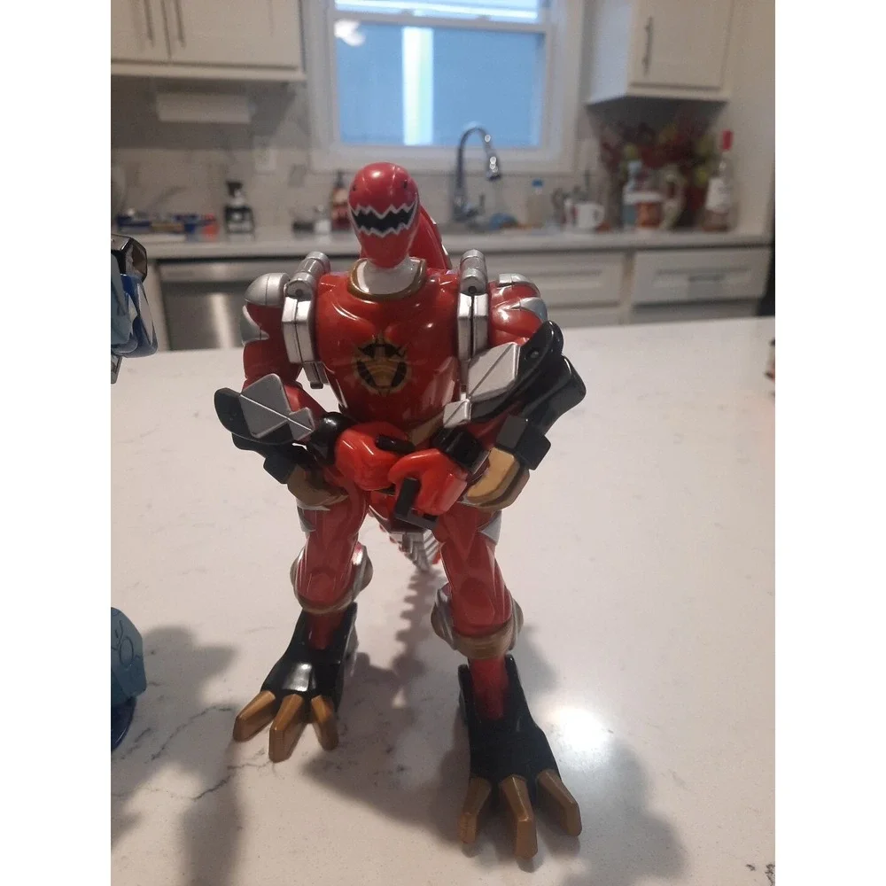 Power Rangers Dino Thunder Blue Ranger And Red Ranger Transforming Dimetrozor